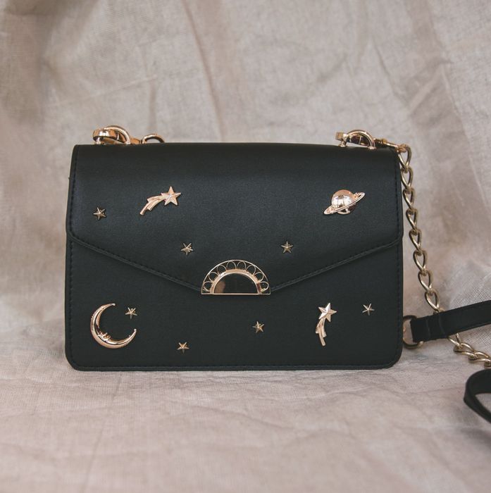 Neptune Space Shoulder Bag - Black